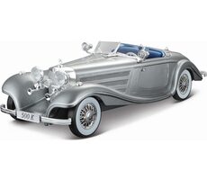 Maisto Mercedes-Benz 500 K Typ Specialroadster 1936 grau / Maßstab 1:18 / ab 3 Jahren