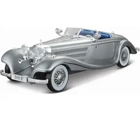 Maisto Mercedes-Benz 500 K Typ Specialroadster 1936 grau / Maßstab 1:18 / ab 3 Jahren