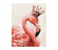 Symag Bild Malen Sie es! Malen nach Zahlen - Flamingo in einer Krone / ab 14 Jahren