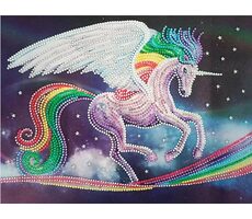 Norimpex Mandala 7D - Einhorn auf einem Regenbogen
