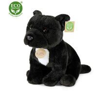 Rappa Plüschhund Staffordshire Bullterrier 30 cm schwarz / UMWELTFREUNDLICH / ab 0 Monaten