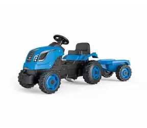 Smoby Trettraktor Farmer XL mit Trolley blau / ab 3 Jahren