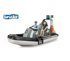 Bruder 62733 Polizeiboot mit Blinklicht und 2 Figuren