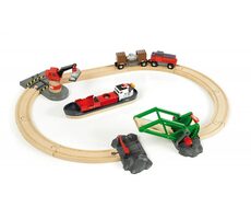 Brio Dock mit Frachtschiff und Schienen / ab 3 Jahren