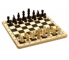 Jeujura Schach und Dame aus Holz / ab 3 Jahren