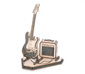 Robotime Holz-3D-Puzzle E-Gitarre / ab 8 Jahren / 140 Teile / Schwierigkeit: niedrig