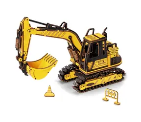 Robotime Holz-3D-Puzzle Bagger / ab 8 Jahren / 395 Teile / Schwierigkeit: mittel 