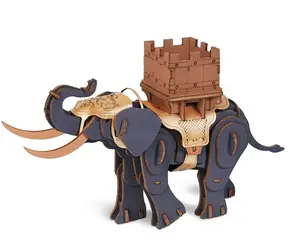 Robotime Holzpuzzle Kampfelefant / ab 8 Jahren / 107 Teile / Schwierigkeit: mittel