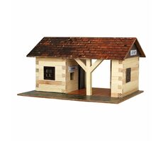 Walachia Holzklebebausatz Bahnhof / ab 8 Jahren / 115 Teile / Schwierigkeit: mittel