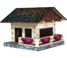 Walachia Holzklebebausatz Almhütte / ab 8 Jahren / 103 Teile / Schwierigkeit: gering