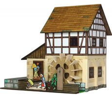 Walachia Holzklebebausatz Wassermühle aus Holz / ab 8 Jahren / 172 Teile / Schwierigkeit: gering