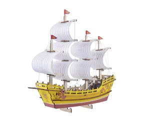 Woodcraft 3D-Holzpuzzle Handelsschiff / 77 Teile / ab 8 Jahren / Schwierigkeit: leicht