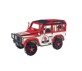 Woodcraft Holz-3D-Puzzle SUV / 149 Teile / ab 8 Jahren / Schwierigkeit: leicht