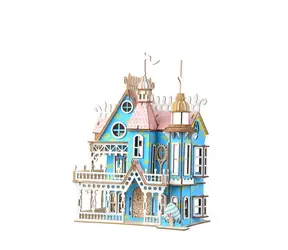Woodcraft 3D-Holzpuzzle Märchenvilla / 175 Teile / ab 8 Jahren / Schwierigkeitsgrad: leicht
