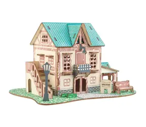 Woodcraft Holz-3D-Puzzle Inn / 74 Teile / ab 8 Jahren / Schwierigkeit: einfach