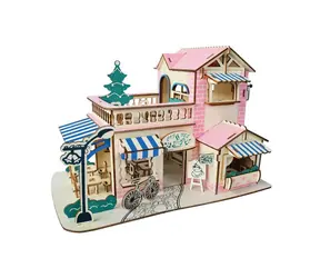 Woodcraft Holz-3D-Puzzle Café / 161 Teile / ab 8 Jahren / Schwierigkeitsgrad: einfach