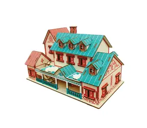 Woodcraft 3D-Holzpuzzle Vila Narat / 141 Teile / ab 8 Jahren / Schwierigkeitsgrad: einfach