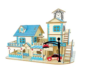 Woodcraft 3D-Holzpuzzle Reiseziel am Meer / 90 Teile / ab 8 Jahren / Schwierigkeit: einfach