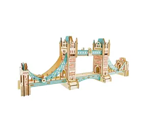 Woodcraft 3D-Holzpuzzle Tower Bridge / 105 Teile / ab 8 Jahren / Schwierigkeitsgrad: einfach