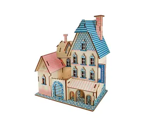 Woodcraft 3D-Puzzle aus Holz Villa PACA / 62 Teile / ab 8 Jahren / Schwierigkeit: einfach