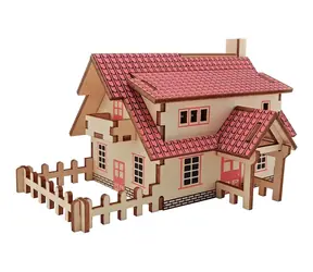 Woodcraft 3D-Holzpuzzle Ranch / 20 Teile / ab 8 Jahren / Schwierigkeitsgrad: leicht