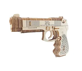 Woodcraft 3D-Holzpuzzle Pistole M92F / 106 Teile/ ab 8 Jahren / Schwierigkeit: einfach