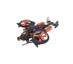 Woodcraft 3D-Holzpuzzle Kampfflugzeug RAD / 189 Teile / ab 8 Jahren / Schwierigkeitsgrad: leicht