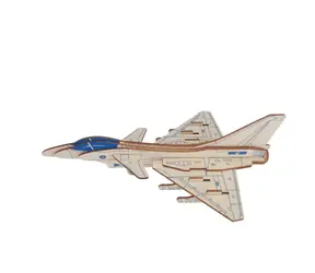 Woodcraft 3D-Holzpuzzle Fighter Raptor J10 / 16 Teile / ab 8 Jahren / Schwierigkeitsgrad: leicht