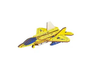 Woodcraft 3D-Holzpuzzle F22 Raptor-Kämpfer / 23 Teile / ab 8 Jahren / Schwierigkeitsgrad: leicht
