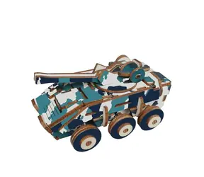 Woodcraft 3D-Holzpuzzle Gepanzertes Fahrzeug / 59 Teile / ab 8 Jahren / Schwierigkeitsgrad: einfach