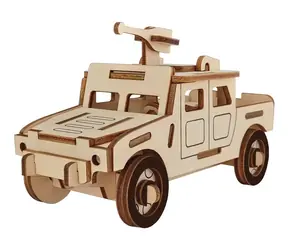 Woodcraft 3D-Holzpuzzle Militärisches Kampffahrzeug / 44 Teile / ab 8 Jahren / Schwierigkeitsgrad: einfach