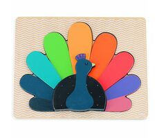 Vilac Einsteckpuzzle Pfau / ab 2 Jahren