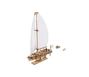 Ugears 3D mechanisches Holzpuzzle Yacht The Ocean Beauty - 95 Teile / ab 14 Jahren / 95 Teile / Schwierigkeit: niedrig 