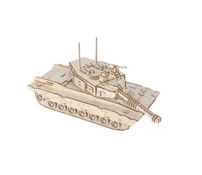 Woodcraft 3D-Holzpuzzle Panzer M1 Abrams / 214 Teile / ab 14 Jahren / Schwierigkeit: mittel 
