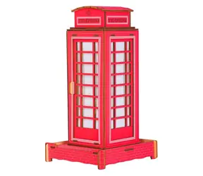 Woodcraft 3D-Holzpuzzle Britische Telefonzelle / 38 Teile / ab 14 Jahren / Schwierigkeitsgrad: einfach 