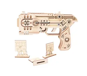 Woodcraft 3D-Holzpuzzle Dragon Chaser Gummibandpistole / 31 Teile / ab 14 Jahren / Schwierigkeit: einfach 