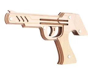 Woodcraft Holz-3D-Puzzle Gummibandpistole / 18 Teile / ab 14 Jahren / Schwierigkeit: einfach
