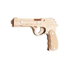 Woodcraft Holz-3D-Puzzle Beretta M9 / 18 Teile / ab 14 Jahren / Schwierigkeitsgrad: leicht 