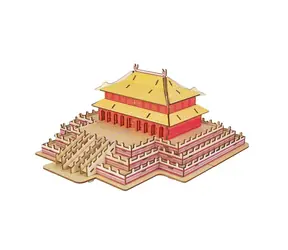 Woodcraft 3D-Holzpuzzle The Hall of Supreme Harmony / 127 Teile / ab 8 Jahren / Schwierigkeit: leicht 