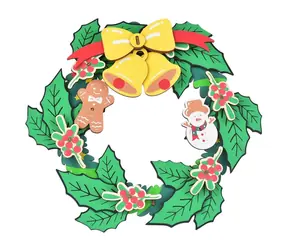 Woodcraft 3D-Holzpuzzle Weihnachtskranz / 37 Teile / ab 8 Jahren / Schwierigkeitsgrad: einfach