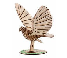 Woodcraft 3D-Holzpuzzle Taube / 46 Teile / ab 8 Jahren / Schwierigkeitsgrad: leicht 