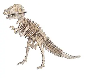 Woodcraft Holz-3D-Puzzle Tyrannousaurus / 29 Teile / ab 8 Jahren / Schwierigkeitsgrad: einfach 