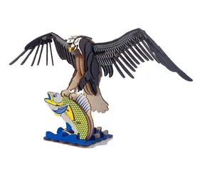 Woodcraft 3D-Holzpuzzle Adler / 84 Teile / ab 8 Jahren / Schwierigkeitsgrad: leicht 