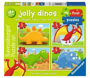 Ravensburger Mein erstes Puzzle Fröhliche Dinosaurier 2/3/4/5 Teile / ab 18 Monaten 