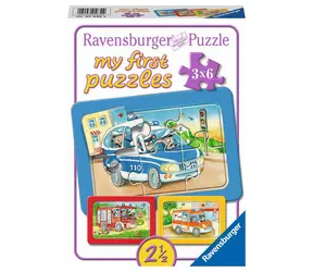 Ravensburger Einsatzfahrzeuge mit Tieren am Steuer / 3x6 Teile / ab 3 Jahren 