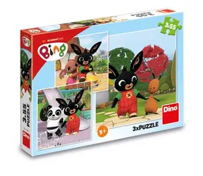 Dino Bing spielt / 3 x 55 Teile / ab: 5 Jahren