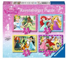 Ravensburger Disney: Zauberhafte Prinzessinnen 4 in 1 / 12+16+20+24 Teile / ab 3 Jahren