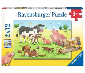 Ravensburger Glückliche Tierfamilien / 2x12 Teile / ab 3 Jahren 