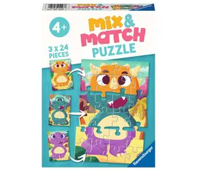 Ravensburger Mix & Match Puzzle Lustiger Dinosaurier / 3x24 Teile / ab 4 Jahren 