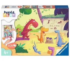 Ravensburger Puzzle & Play Dinosaurier / 2x24 Teile / ab 4 Jahren 